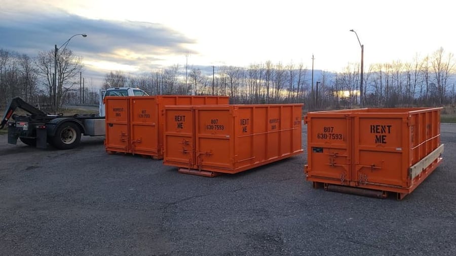 Large Norwest rental bin with black finish